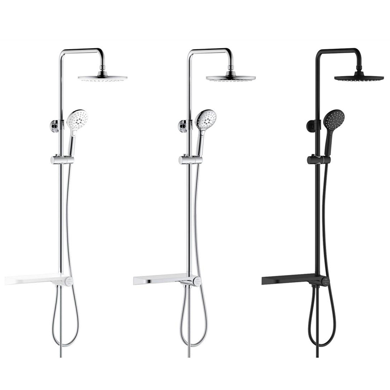 Exposed diverter mixer shower with multifuntion shower heads