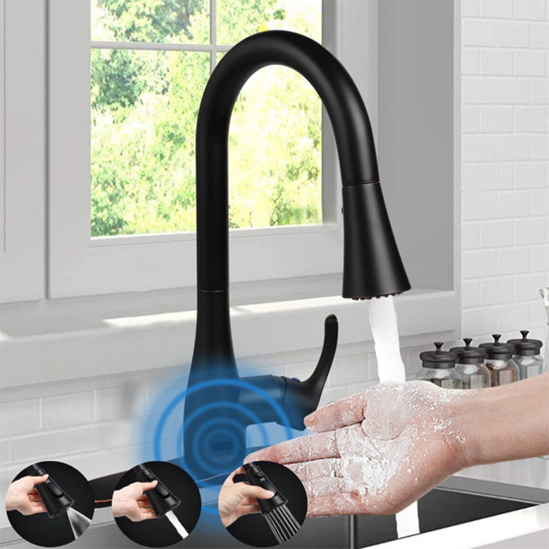 Single Handle Deck Mounted Touchless Faucet